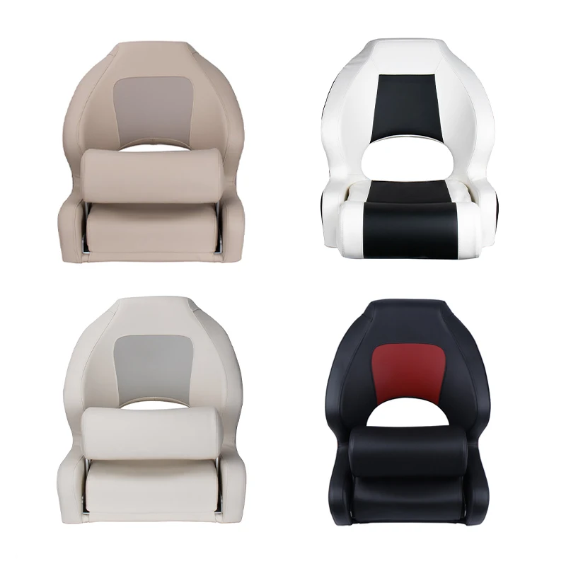 Boat Seats Waterproof and Sunscreen Soft Bag Yacht Driving Boat Chair Comfortable White Beige Black