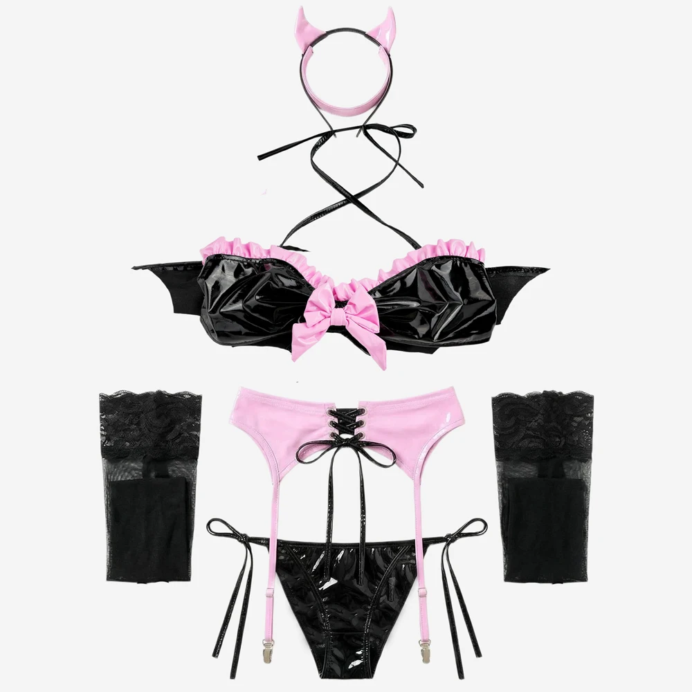 

AniLV Аниме-костюм «Милый маленький дьяволёнок»: Сексуальное женское белье, эротическая пижама, костюм демона-эльфа для косплея