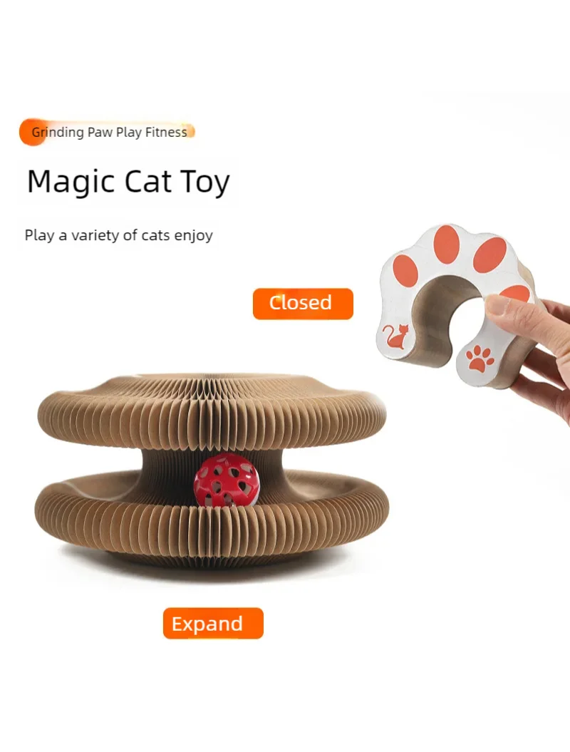 

Organ Cat Scratching Board Cat Toy with Bell Cat Claw Grinding Cat Climbing Frame Corrugated Paper Self-Pleasure Scratch-Resista