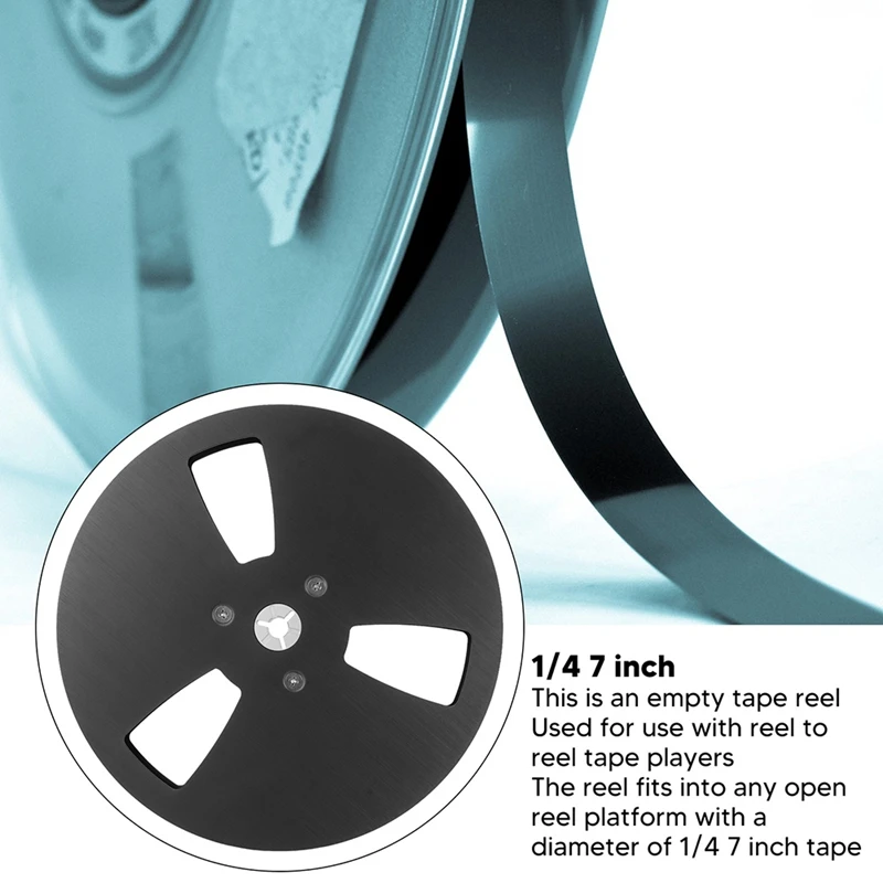 7 Inch Empty Tape Reel 1/4 Empty Tape Reel 3 Holes Wind Resistance Holes Open Reel Sound Takeup Reel for Recording B-ABAM - view 6