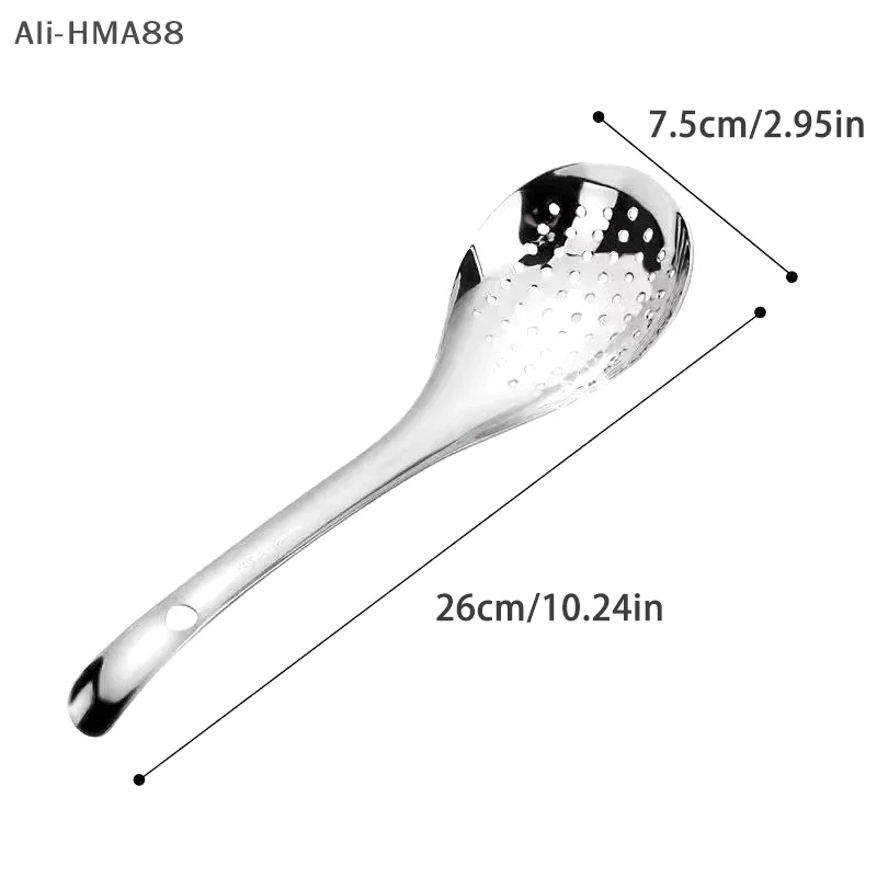 

1Pc 2025 New Stainless Steel Strainer Spoon Kitchen Tool Colander Spaghetti Drain Spoon Food Filtration Spoon