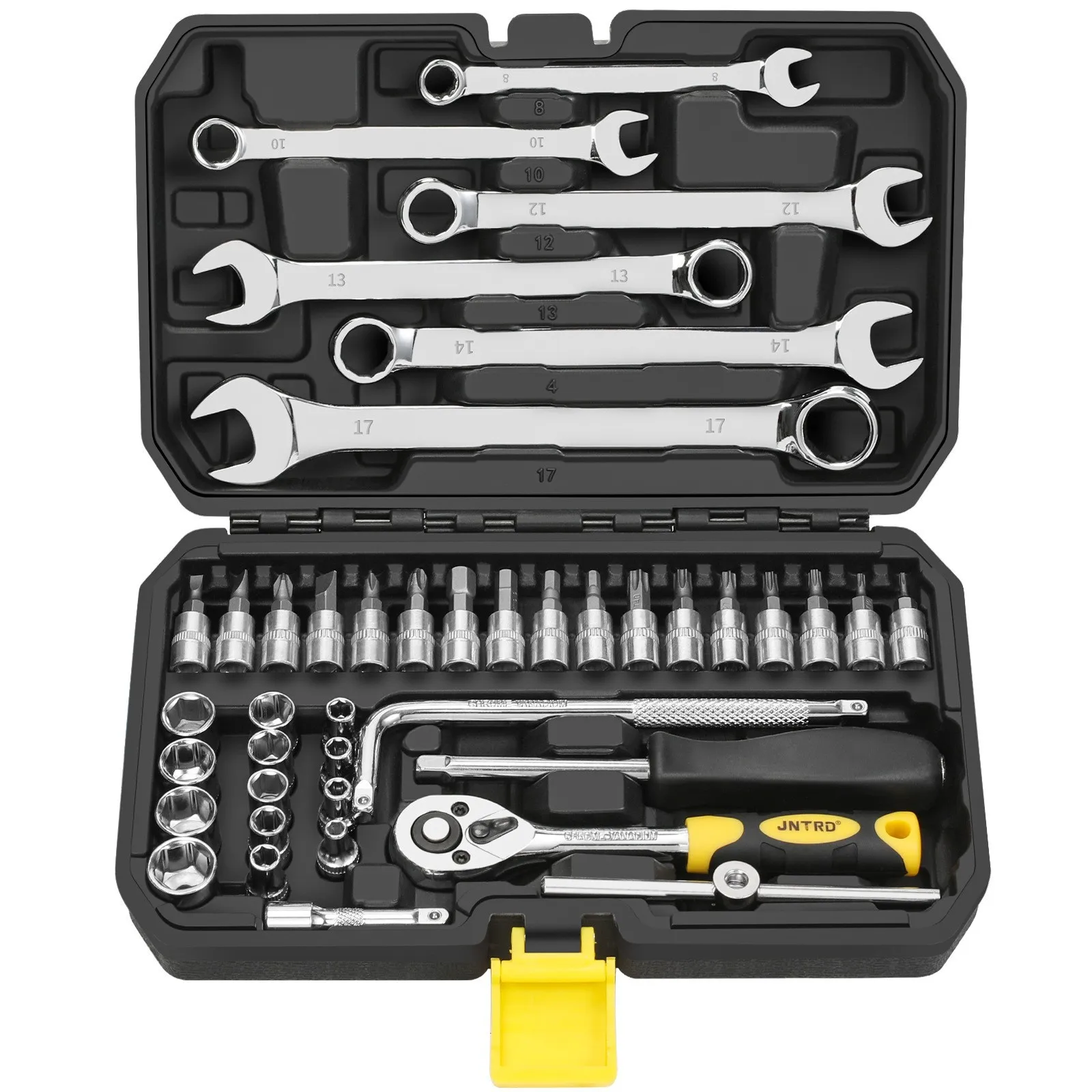 

Suitable for 42 Xiaofei Auto Repair Tool Kit Plum Open Wrench Batch Sleeve Hardware Multifunctional Toolbox