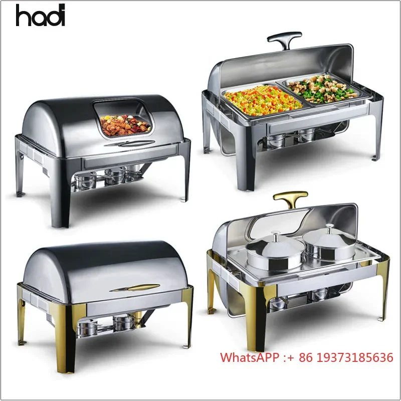 Guangzhou unique catering stainless steel chafer dish buffet  ,9 Litre shafing dishes luxury buffet food warmers chef in dish