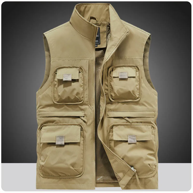 

Outdoor Camping Vest Multi-Pocket Fishing Hiking Vest Men Director Reporter Work Waistcoat Photography Casual Vest Jacket Male