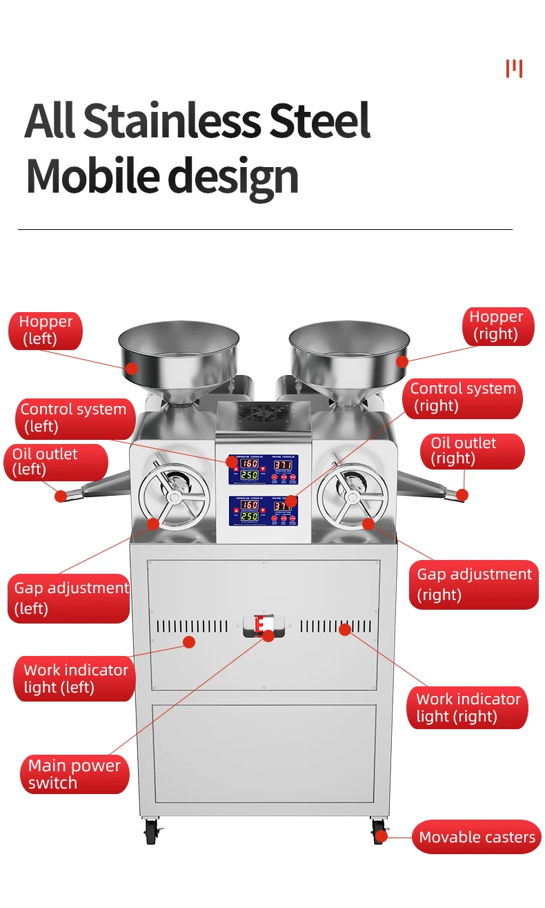 Hot Selling Restaurant Edible Oil Expeller Stainless Steel Mini Oil Press Machine/ Mustard Oil Seed Expeller Machine