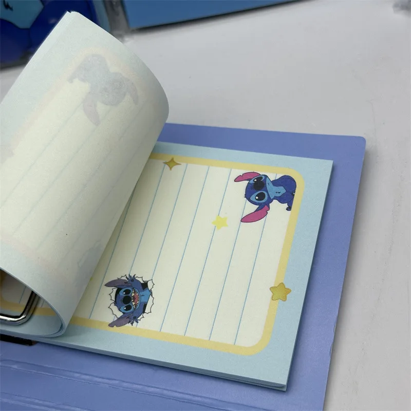 Disney Stitch board clip memo pad Anime Stitch color page memo pad mini clamp notebook kids Gifts Toys