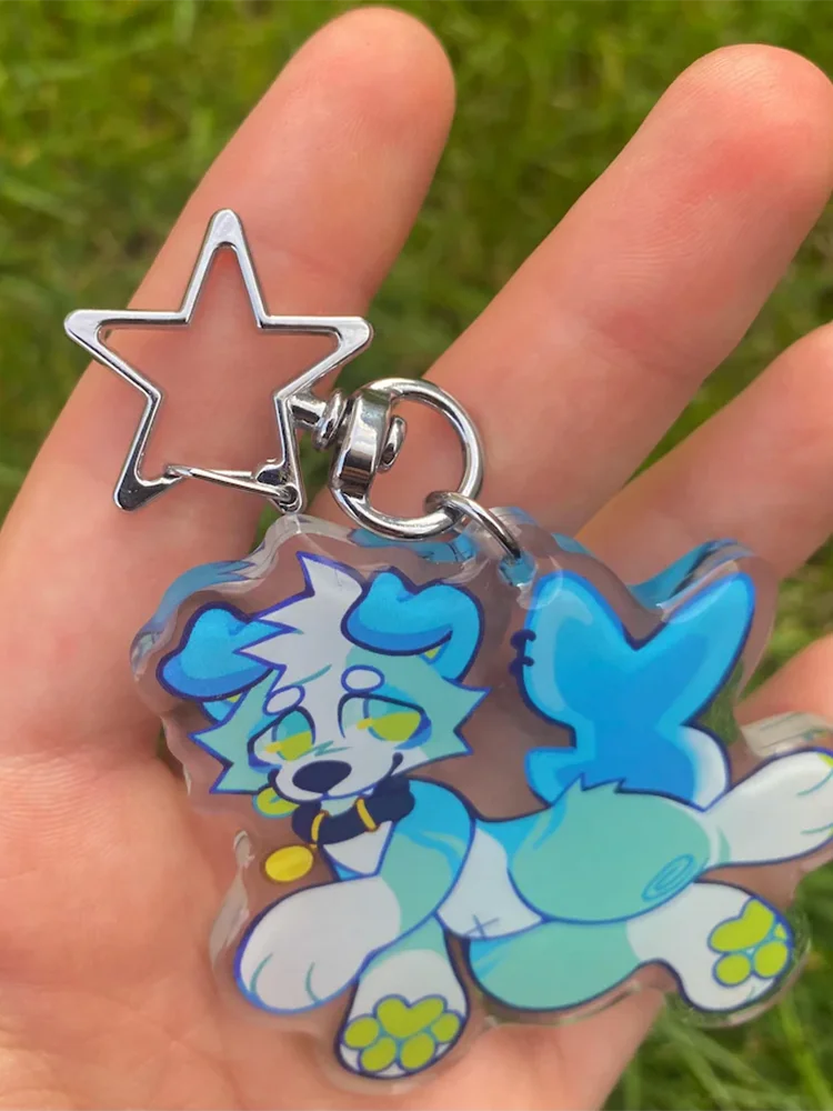 Gummy Shark Tropical Tiger  Dog acrylic charm