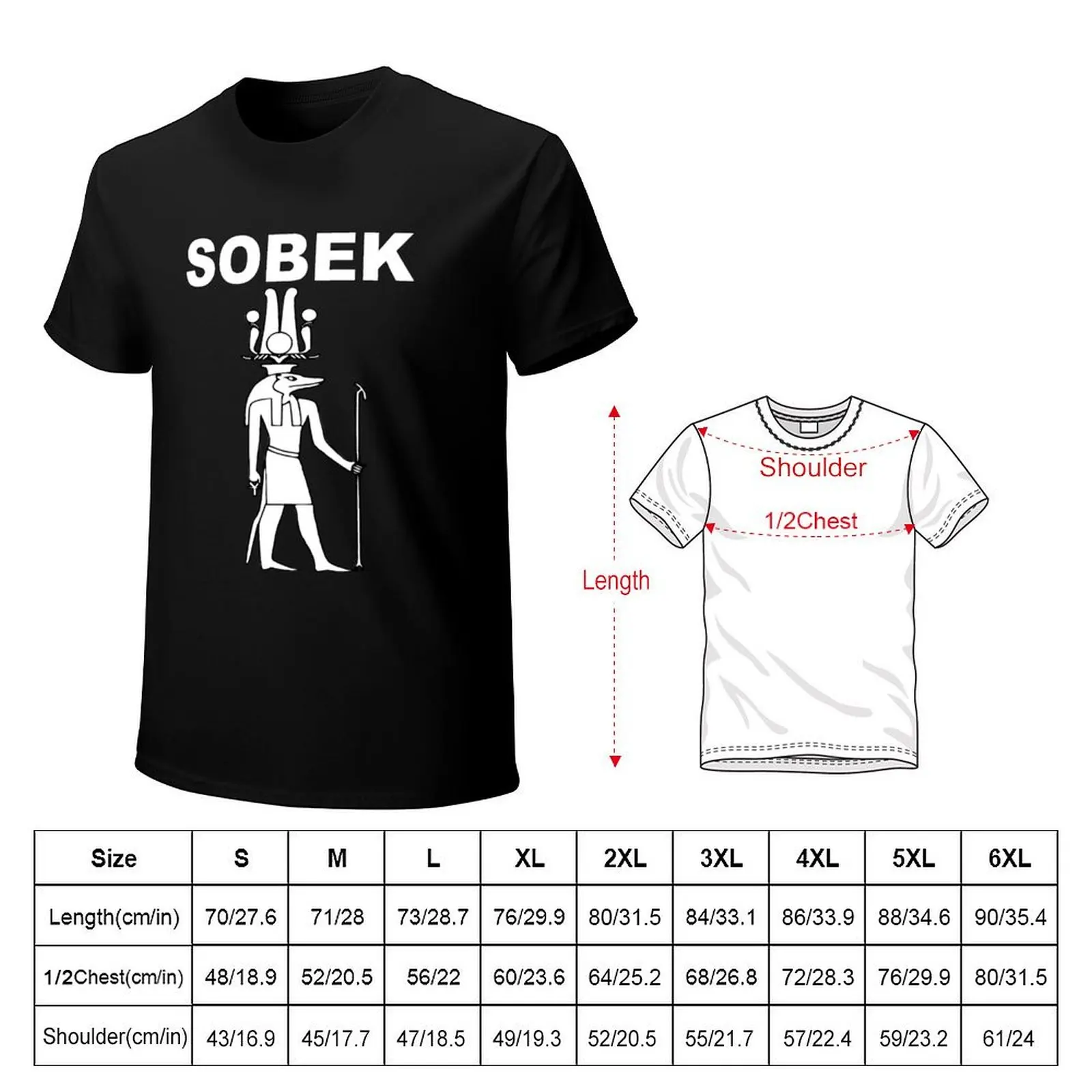 Sobek Ancient Egyptian God T-Shirt graphic shirts plain summer top quick drying mens big and tall t shirts