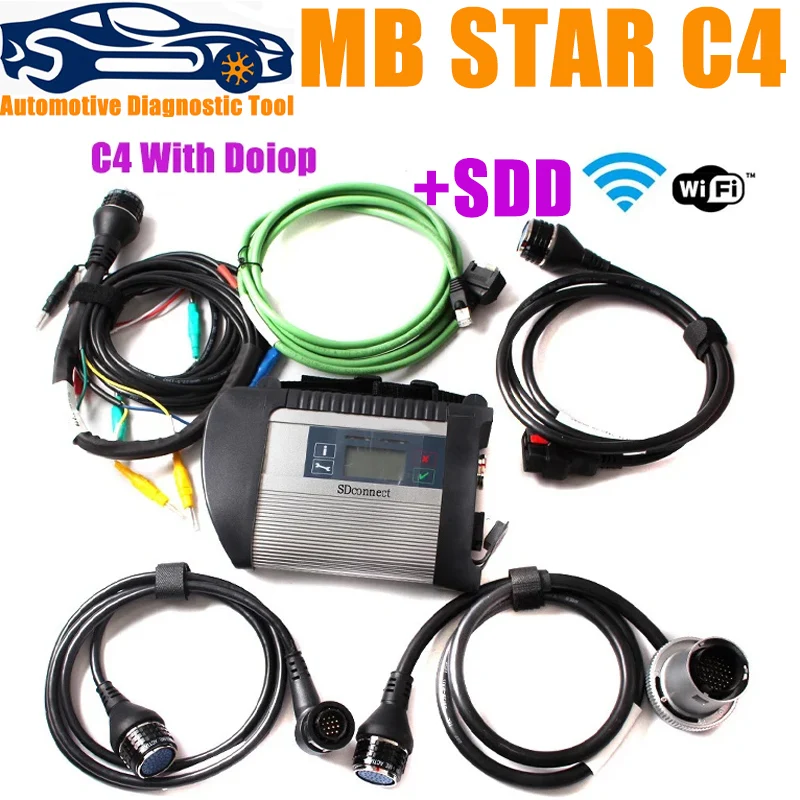 In Stock A+++ Full Chip MB STAR C4 With Doip Plus wifi SD Connect Compact C4 Car Truck Auto Diagnostic Tool for Mercedes-benz