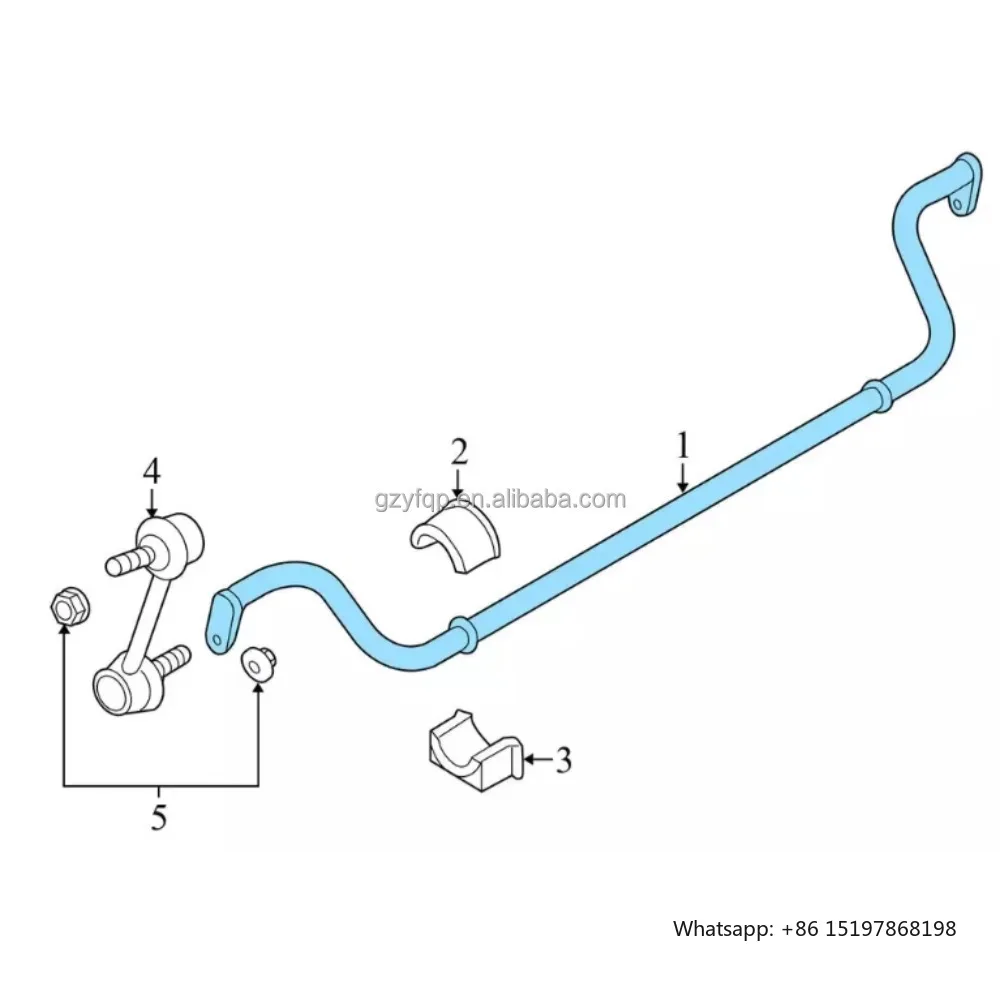 Original 97034370102 Stabilizer Sway BAR Suitable for Front End Porsche Panamera 970