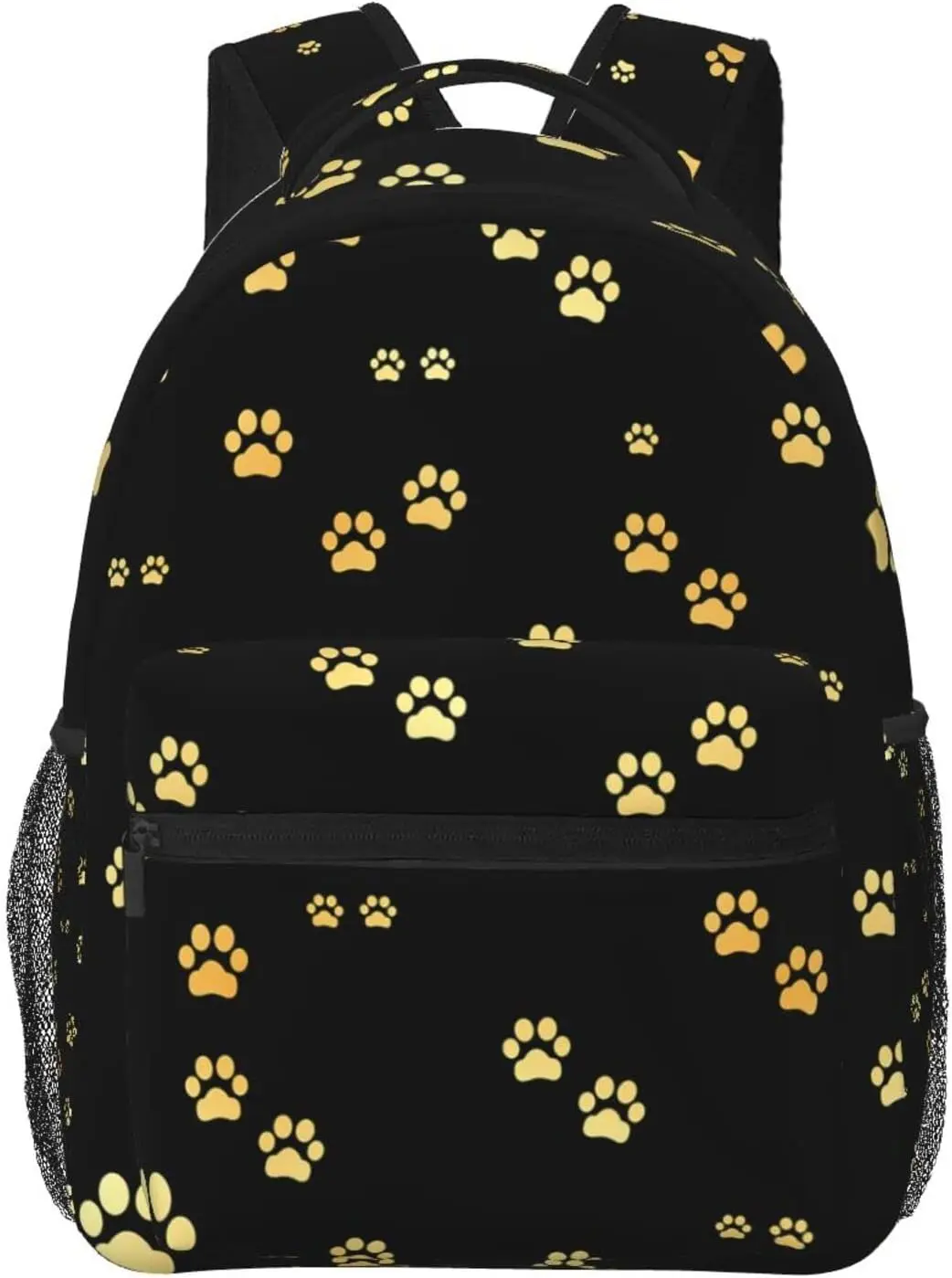 

Cute Golden Dog Paw Print Footprint Stylish Casual Backpack Laptop Backpacks Pockets Computer Daypack For Work Business Travel