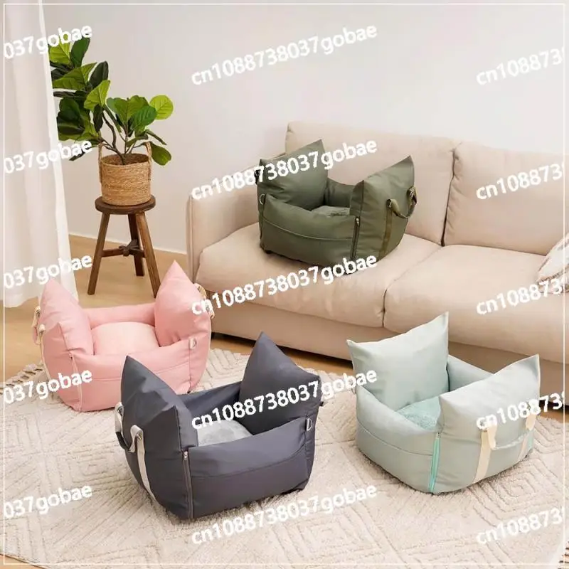 Car kennel waterproof, non-slip and dirt-resistant dog seat removable handbag Car dual-purpose travel pet bag