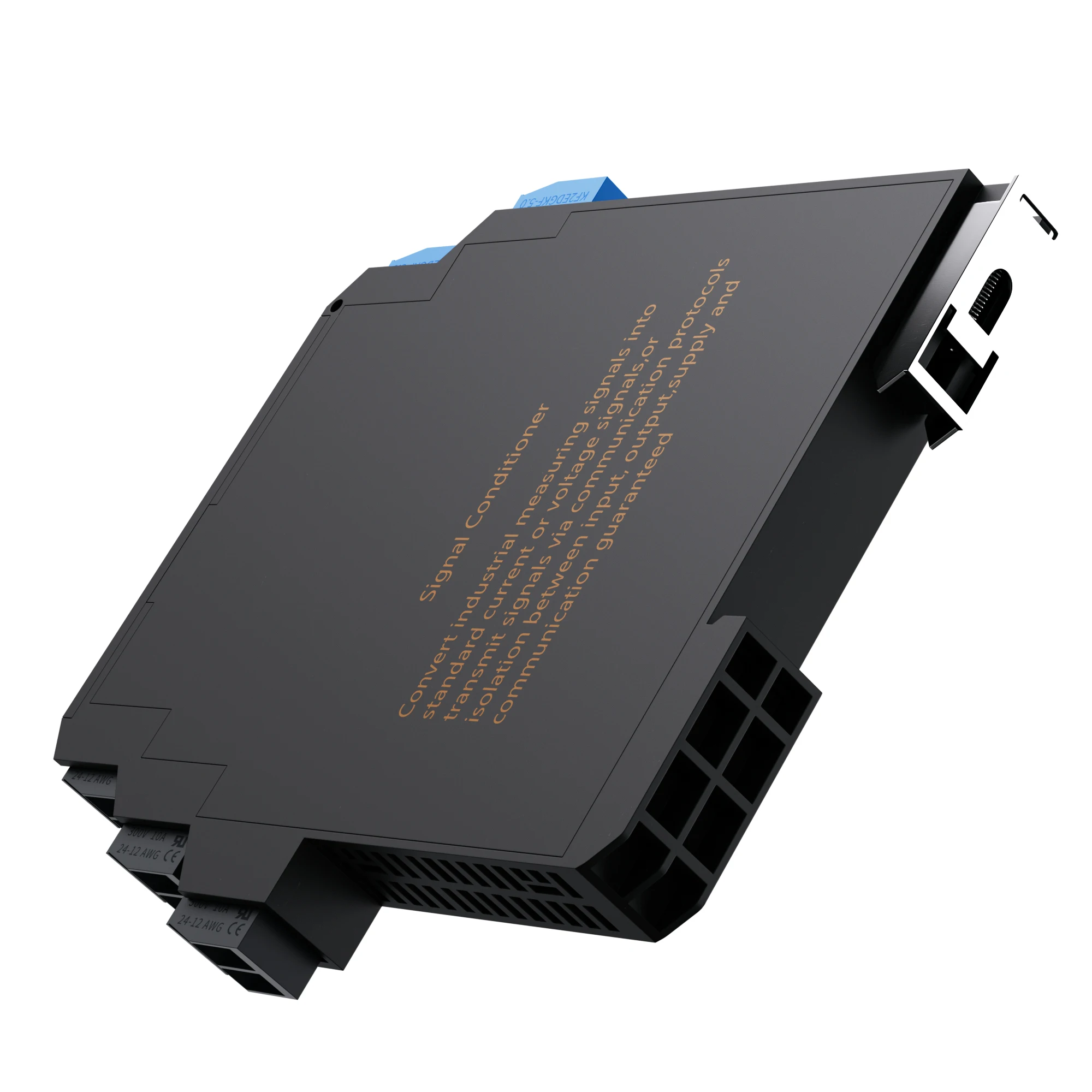 Convertitore di segnale analogico con ingresso 0-10 V 0-5 V 4-20 mA 0-20 mA 0-10 V 0-5 V Uscita 1 ingresso 2 uscite Distributore di isolamento del segnale ultrasottile