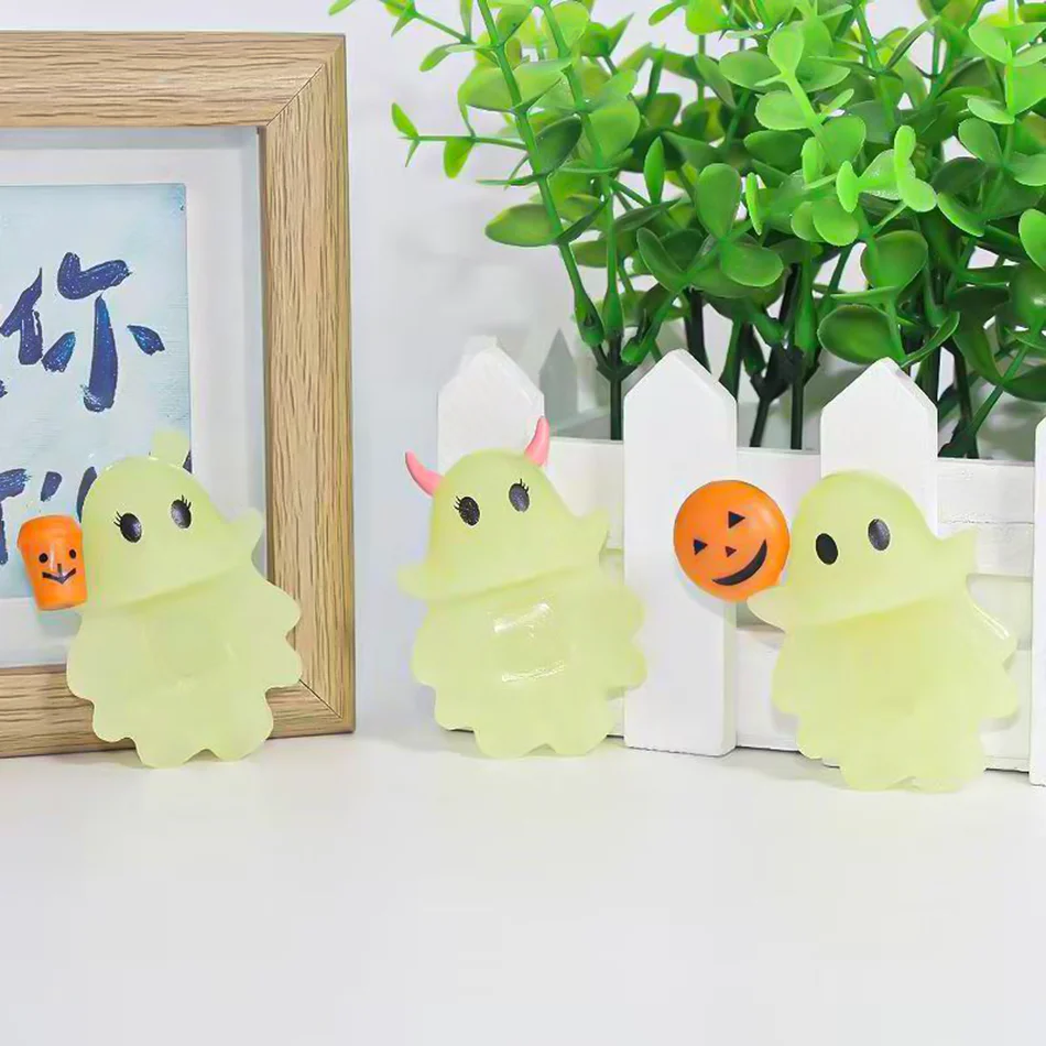 S Angel Halloween Series Ghostees Ghost Blind Box Doll Trendy Car Mobile Phone Ornaments Children's Toy Gift Halloween Gift