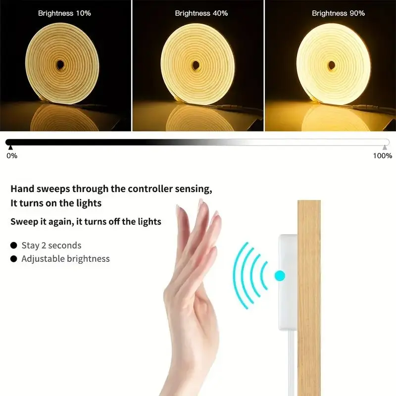 LED Neon Lights Strip DIY Neon Sign Motion Sensor 5V USB Dimmable Flexible Rope Lamp Tube IP65 Waterproof For Home TV Backlight