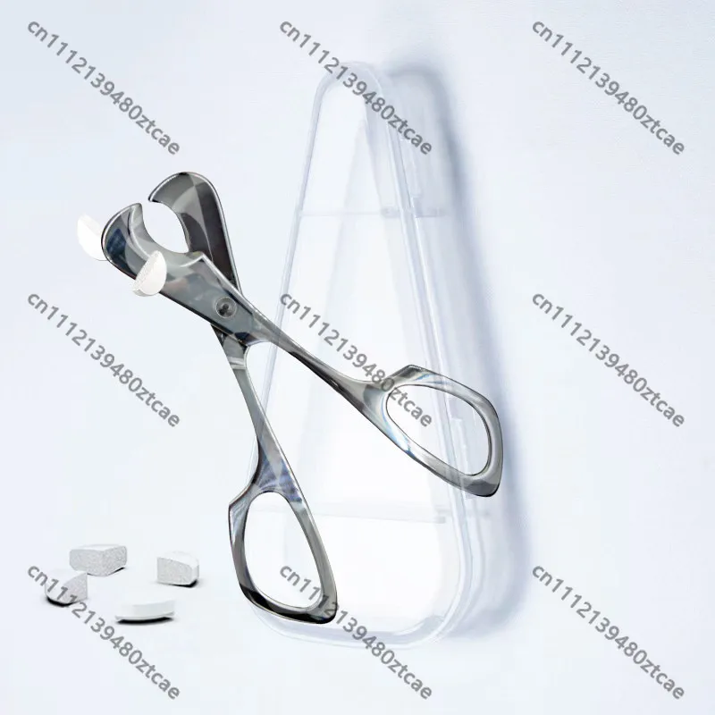 

Stainless Steel Pill Cutter Portable Medicine Splitter for Large Calcium Tablets Divides into 2 or 4 Pieces