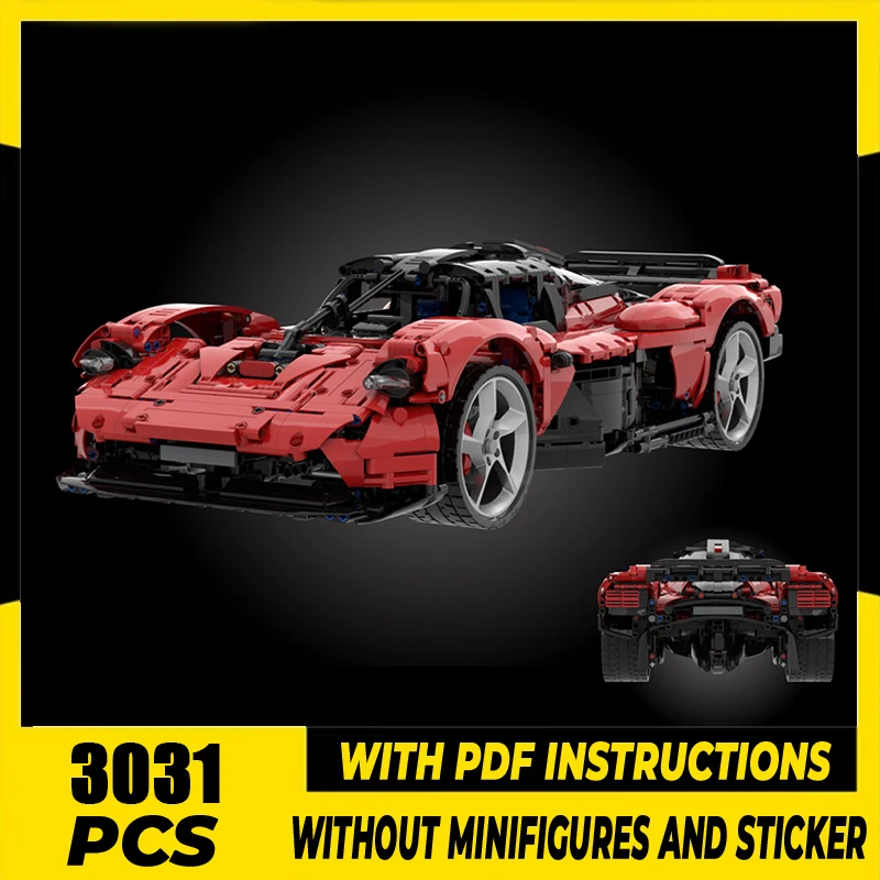 

Champion Speed Cars Moc Building Blocks Modular 1:8 Red Valkyrie Bricks Model DIY Assembly Construction Toy Holiday BirthdayGift