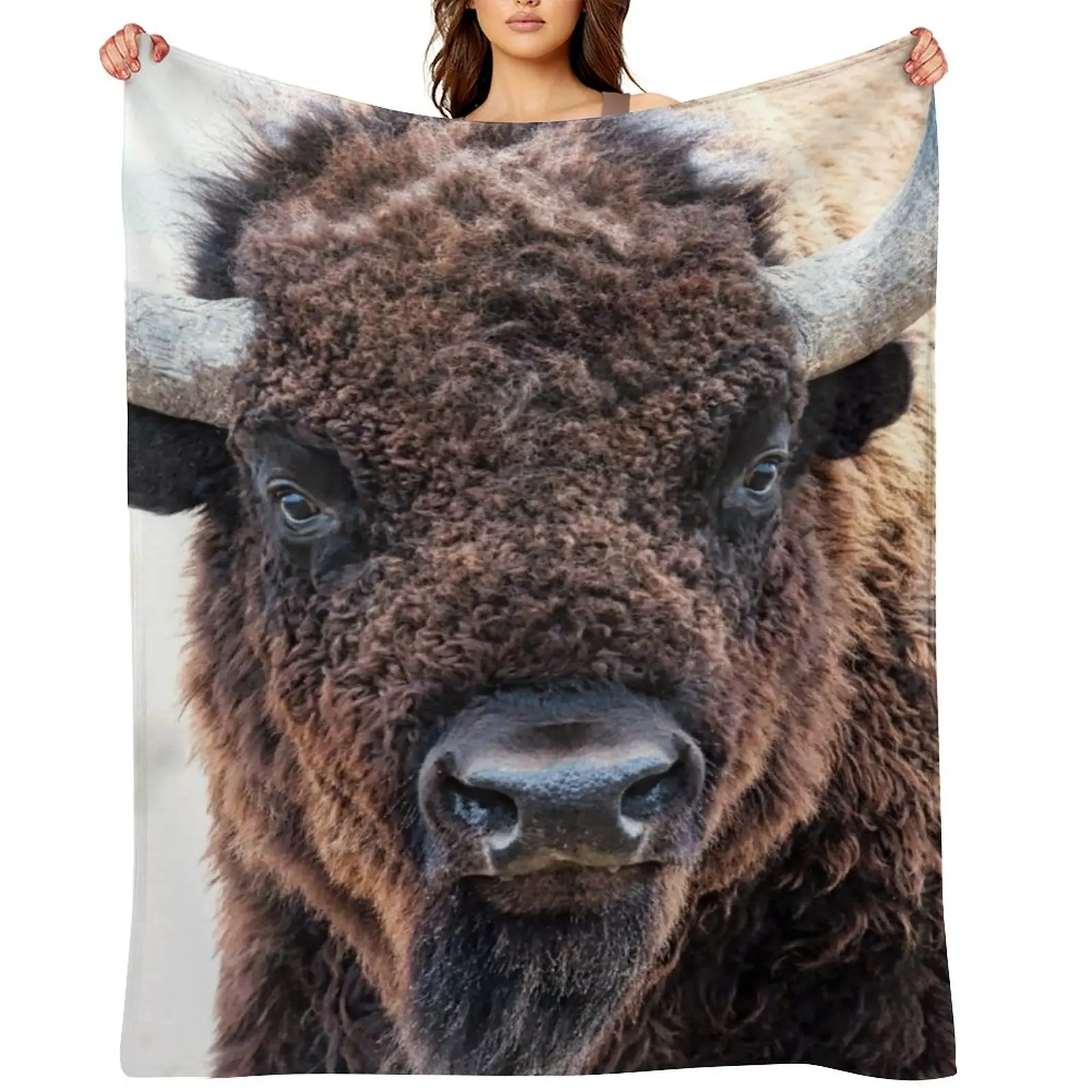 

American Bison - A Living National Treasure Throw Blanket Decoratives valentine gift ideas For Sofa Thin Large Blankets