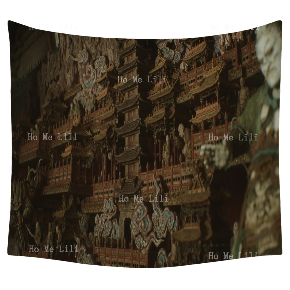 Chinese Architecture Explore A Land Of Vast Wonders The Tight Hoop On Sun Wukong's Head Tapestry For Livingroom Decor