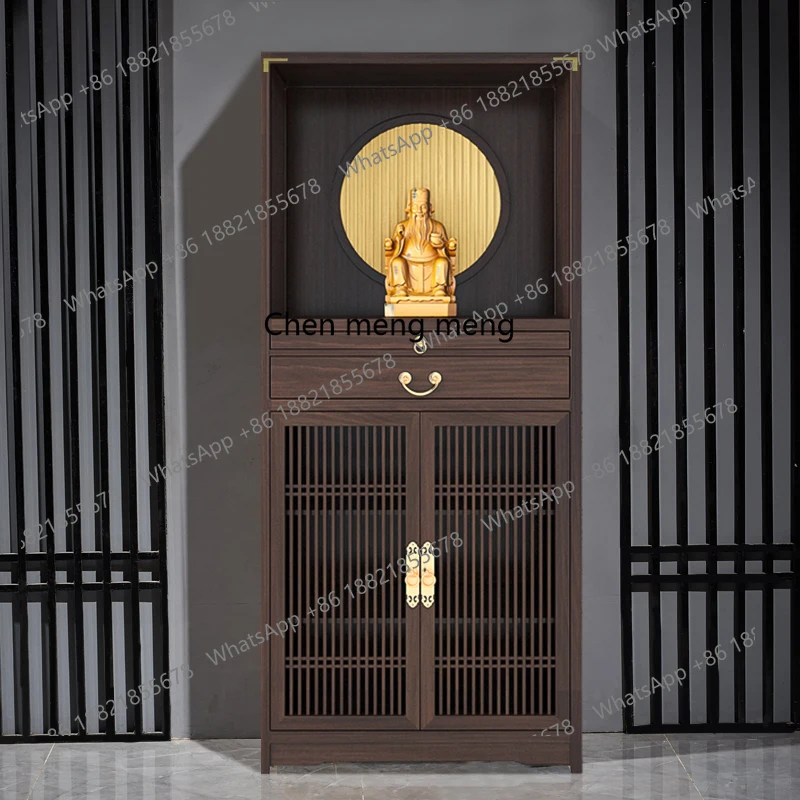 

Modern simple style solid wood Buddhist cabinet Buddhist niche new Chinese vertical cabinet Buddha statue table