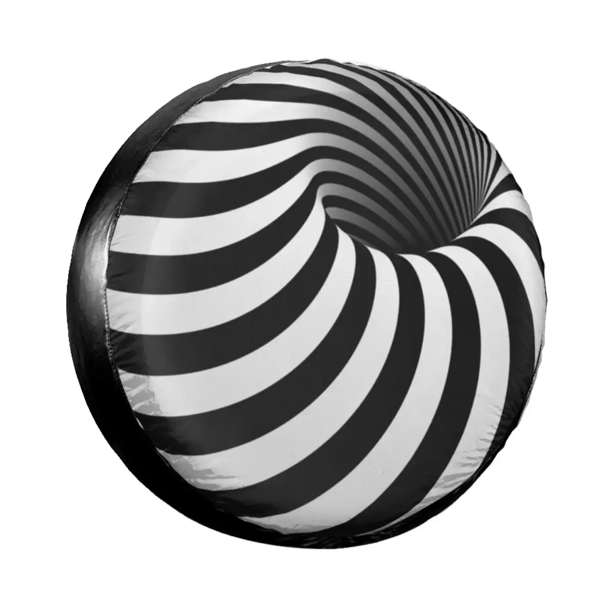 Twisted Stripes Porta Spare Tire Cover for Jeep Mitsubishi Pajero Optical Illusion Abstract Geometry Pattern Car Wheel Covers