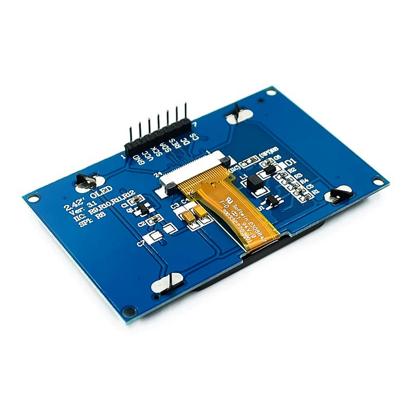 2.42 بوصة 2.42 "OLED وحدة عرض 128x64 LCD HD وحدة شاشة SSD1309 7 Pin SPI/IIC I2C واجهة تسلسلية لاردوينو UNO R3