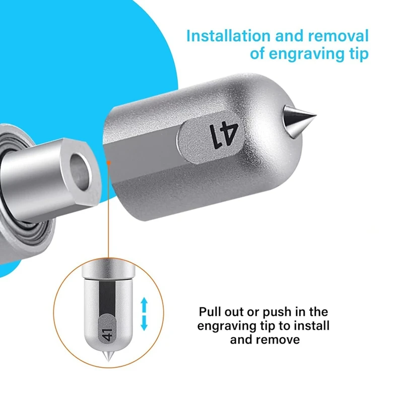 Perforation Blade,Engraving Tip and Fine Debossing Tip Bundle for Cricut Maker Quick Swap Housing