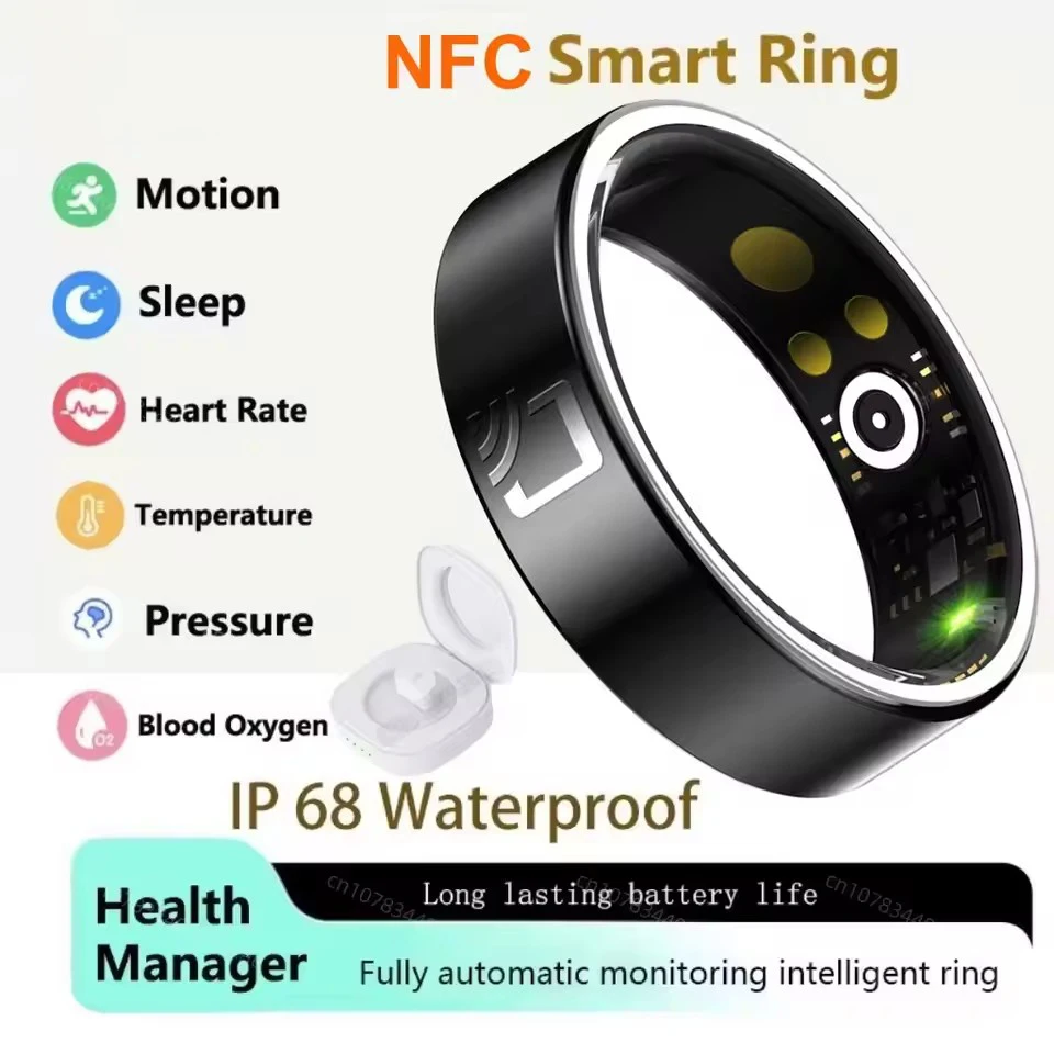 

Смарт-кольцо для NFC IP68, водонепроницаемый монитор здоровья, умное кольцо для фотографий, запись упражнений, Bluetooth-кольцо, подарок для мужчин и женщин