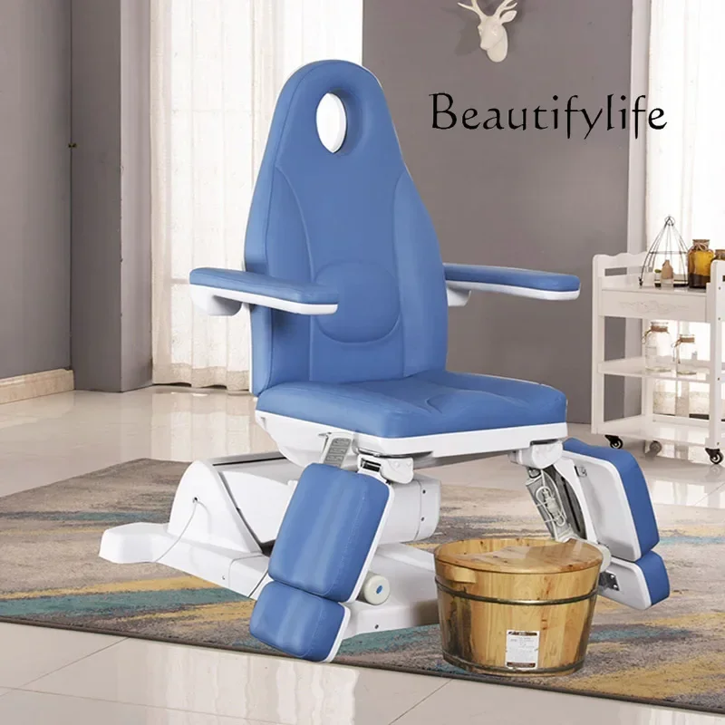 Beauty Chair Electric Pedicure Chair Tattoo Lifting Rotating Foot Bath Chair Split Leg