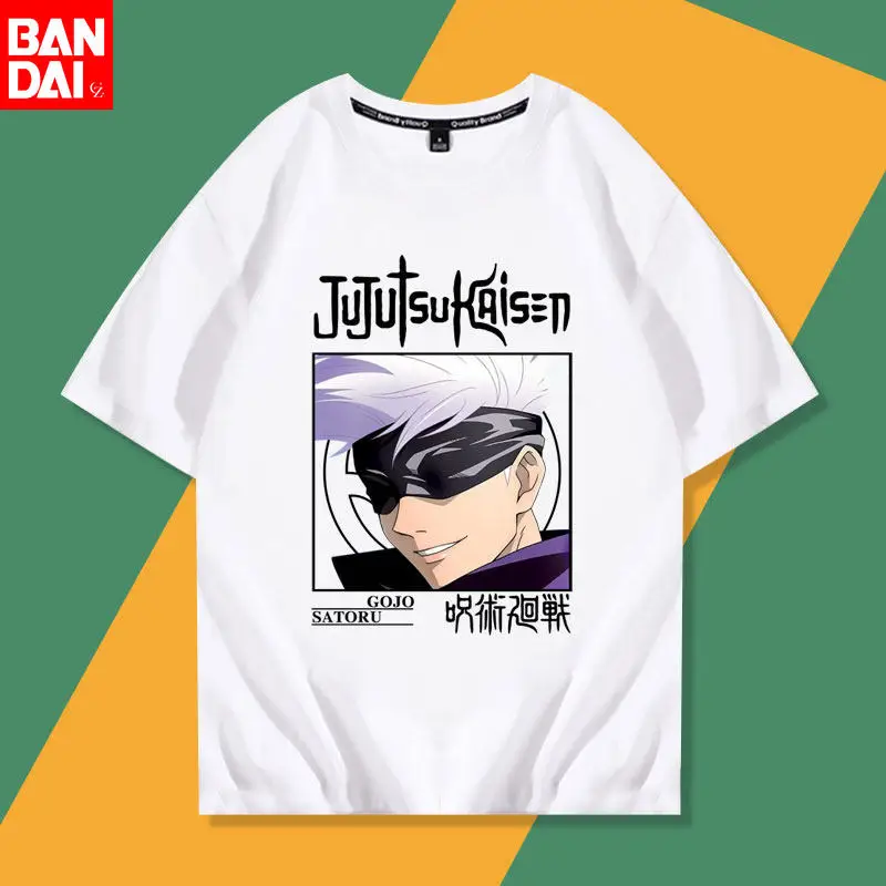 

Футболка Jujutsu Kaisen Gojo Satoru с принтом на повязке на глазах, белая, оверсайз, уличный стиль, аниме-графика, лето 2026, для мужчин и женщин, повседневная.