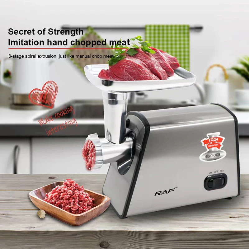 2000W Heavy Duty Powerful Electric Food Processors Kitchen Appliances Sausage Stuffer Meat Chopper Mincer Grinder Machine