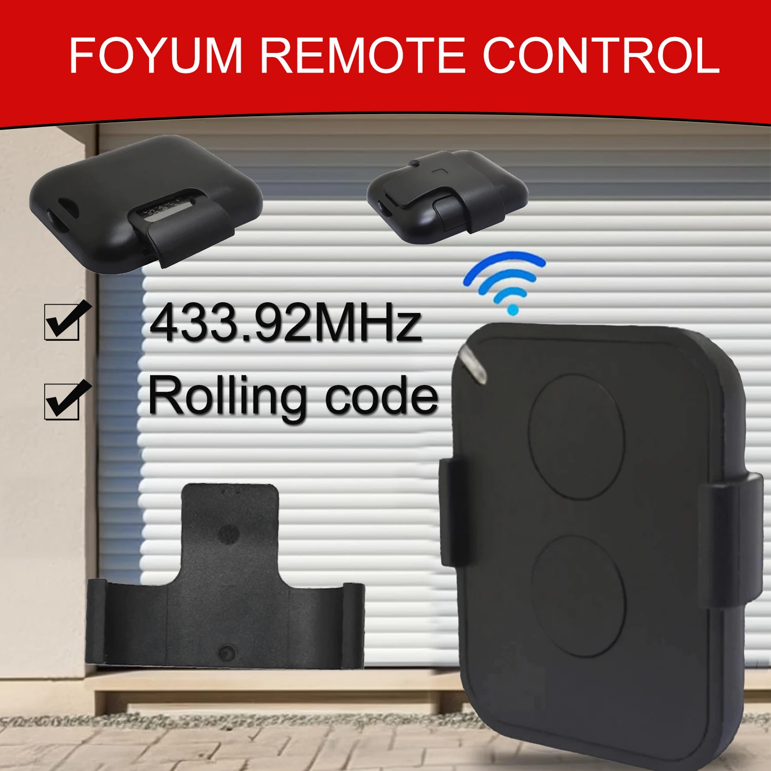 

Garage Gate Opener Remote Control, 2 Button Transmitter Garage Door Opener Remote Compatible with Nice ERA ONE ERA inti Flor-S,
