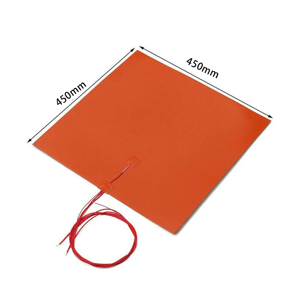 Almohadilla calefactora de silicona para impresora, almohadilla calefactora de cama caliente, 450x450mm, 220V, 1600W, nueva y de alta calidad, 1 ud.