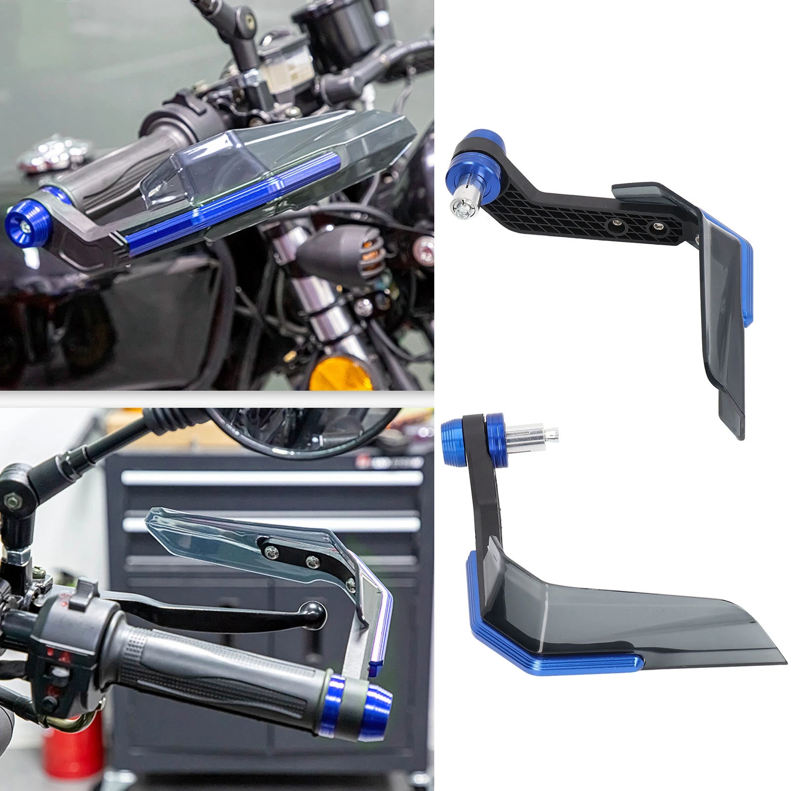 22mmオートバイハンドガード-スポーツダートバイクatv-mxモトクロス用-ブルーアルミニウム合金ユニバーサルプロテクターアクセサリーパーツ