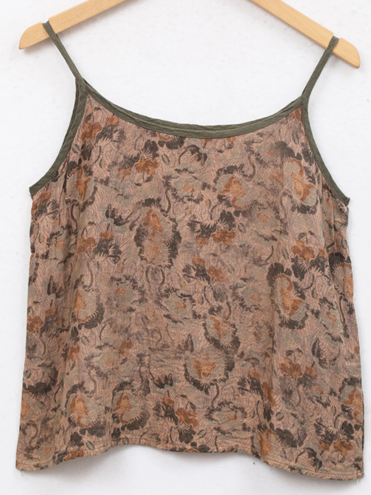 Canotta da donna in cotone fresco con stampa etnica, leggera, vintage, floreale, taglio dritto, per abiti estivi casual da lavoro