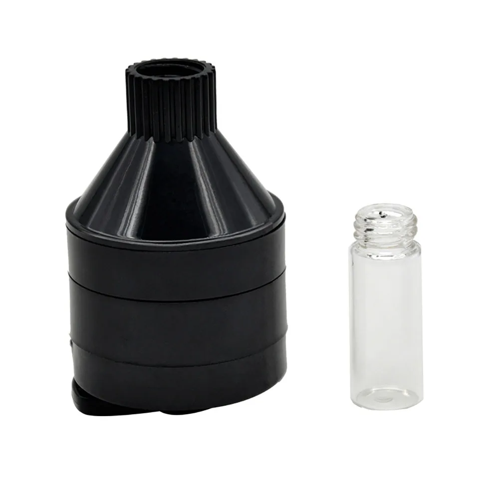 Multi-Layer Detachable Hand Crank Grinder - 4.3cm Diameter, Plastic Body with Sharp Metal Blades, Effortless Crushing (No Electricity)