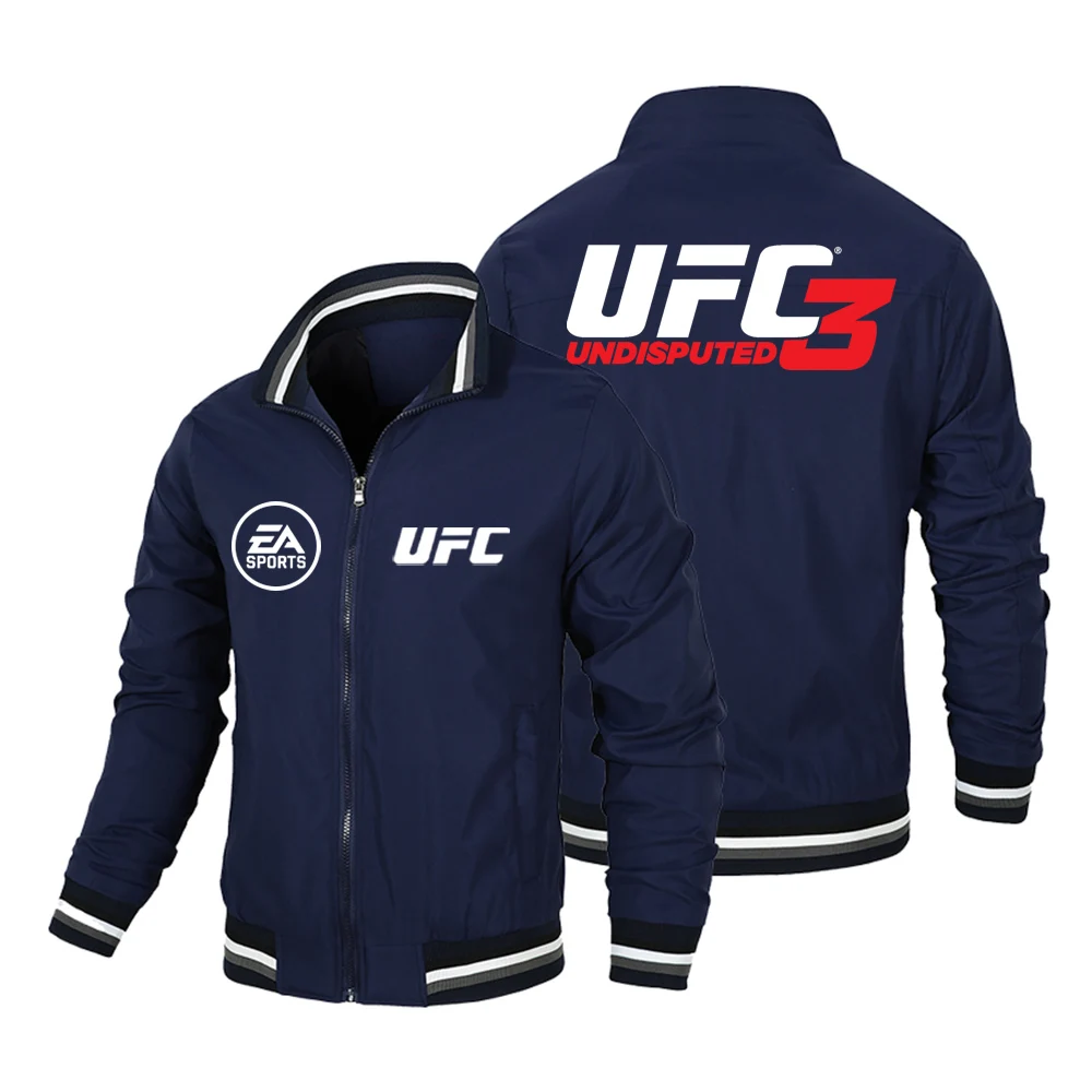 جديد UFC الرجال سترة الرجال جيب عادية الربيع والخريف UFC القتال المنافسة جاكيت زيبرا ملابس رياضية سترة السيارة في الهواء الطلق #4