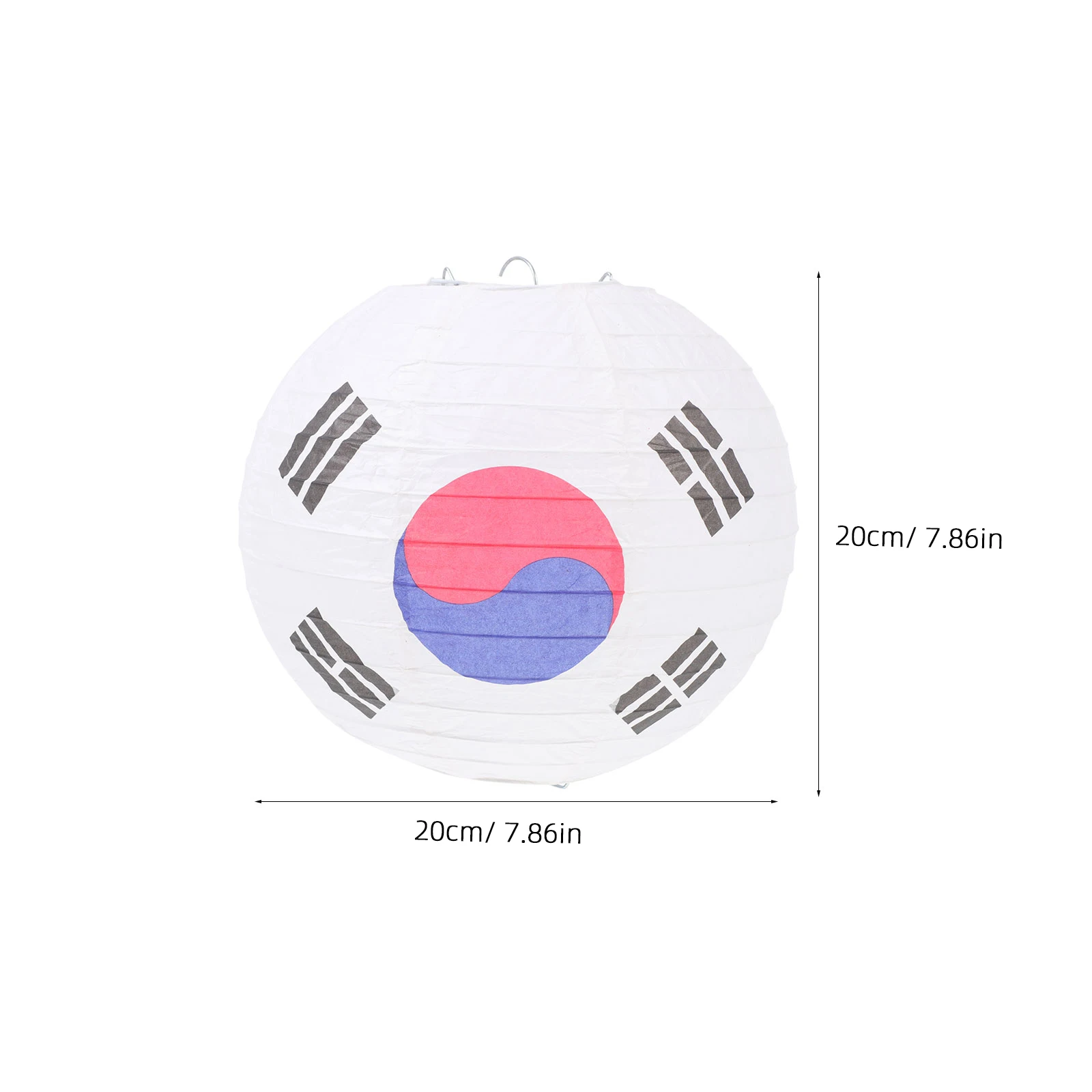 

4 Pcs Foldable Korean Tai Chi Flag Lanterns 20CM Diameter Decorative Party Supplies Traditional Design Indoor Outdoor