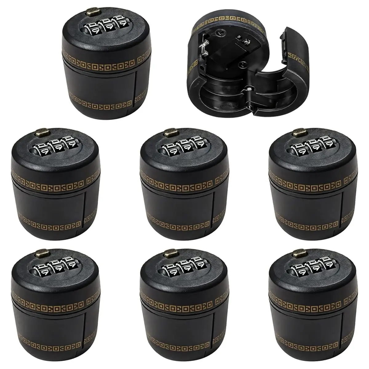 2026 Trend 8 Pcs Wine , 3-Digit Password Wine Bottle Stoppers for Whiskey, Beer & Liquor, Secure Top Caps