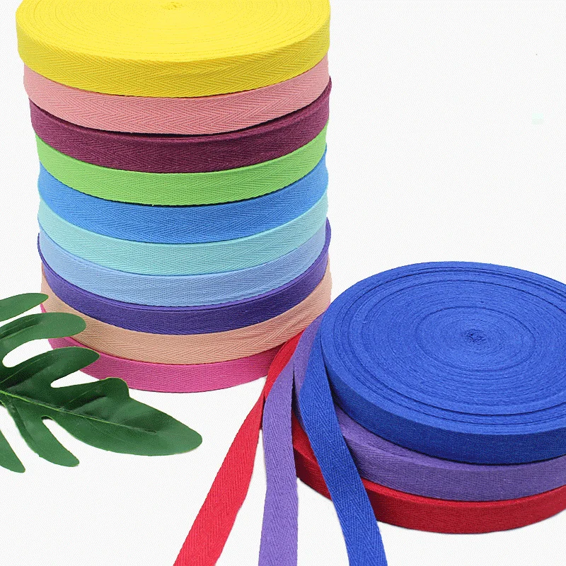 Wholesale 50yards 10mm 20mm Chevron Cotton Tape Ribbon Webbing Herring Bonebinding Tape Lace Trimming for Packing DIY Accessory