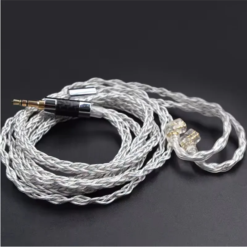 A72T 784 Cores Silver Blue Cable Hybrid Plated Upgrade Cable For KZ EDXPRO ZS10PRO Decet PRX ZAR