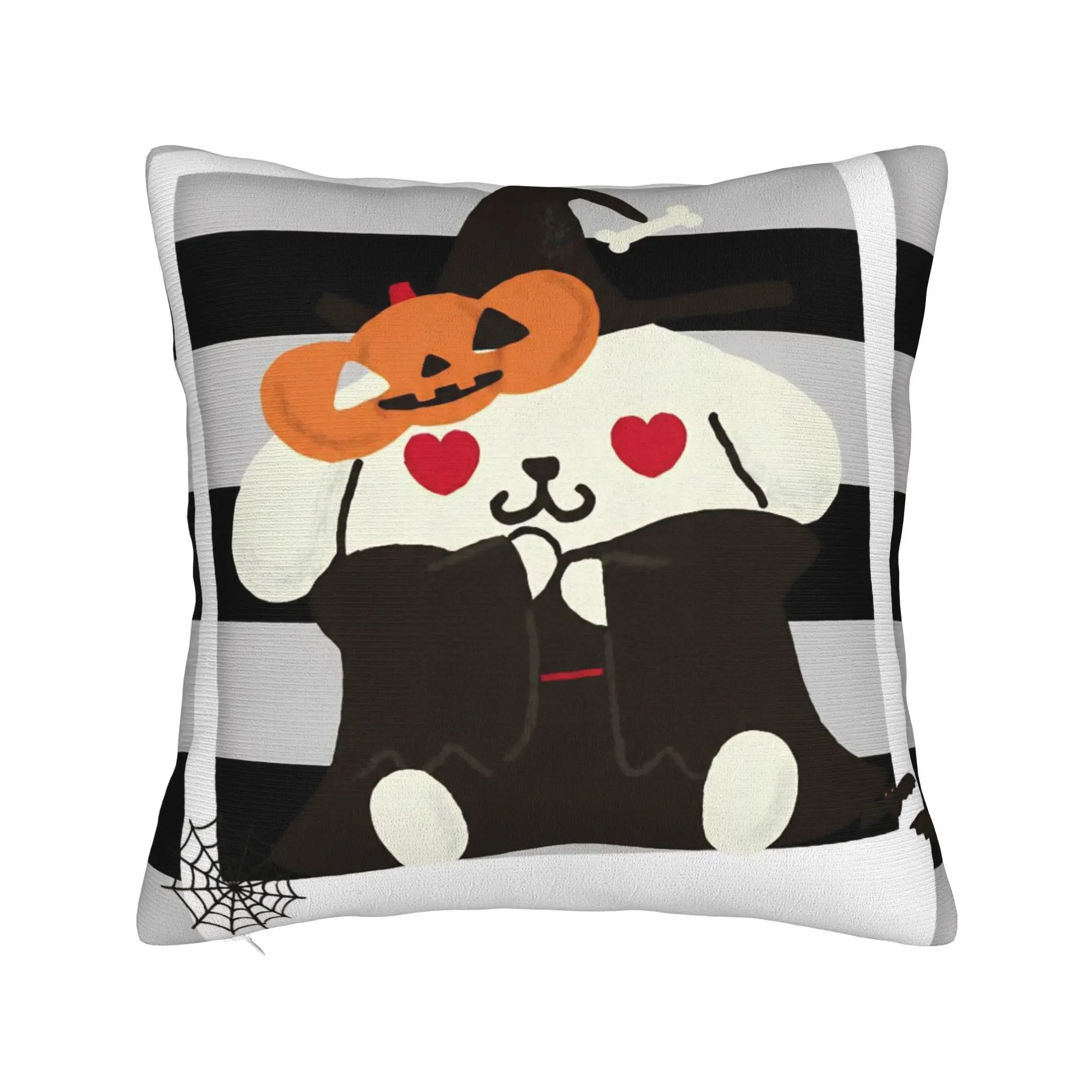 Pompompurins Halloween Pumpkin Witch Cute Dog Pillowcase Printed Cushion Cover Decorative Pillow Case Cover Sofa Wholesale 45X45