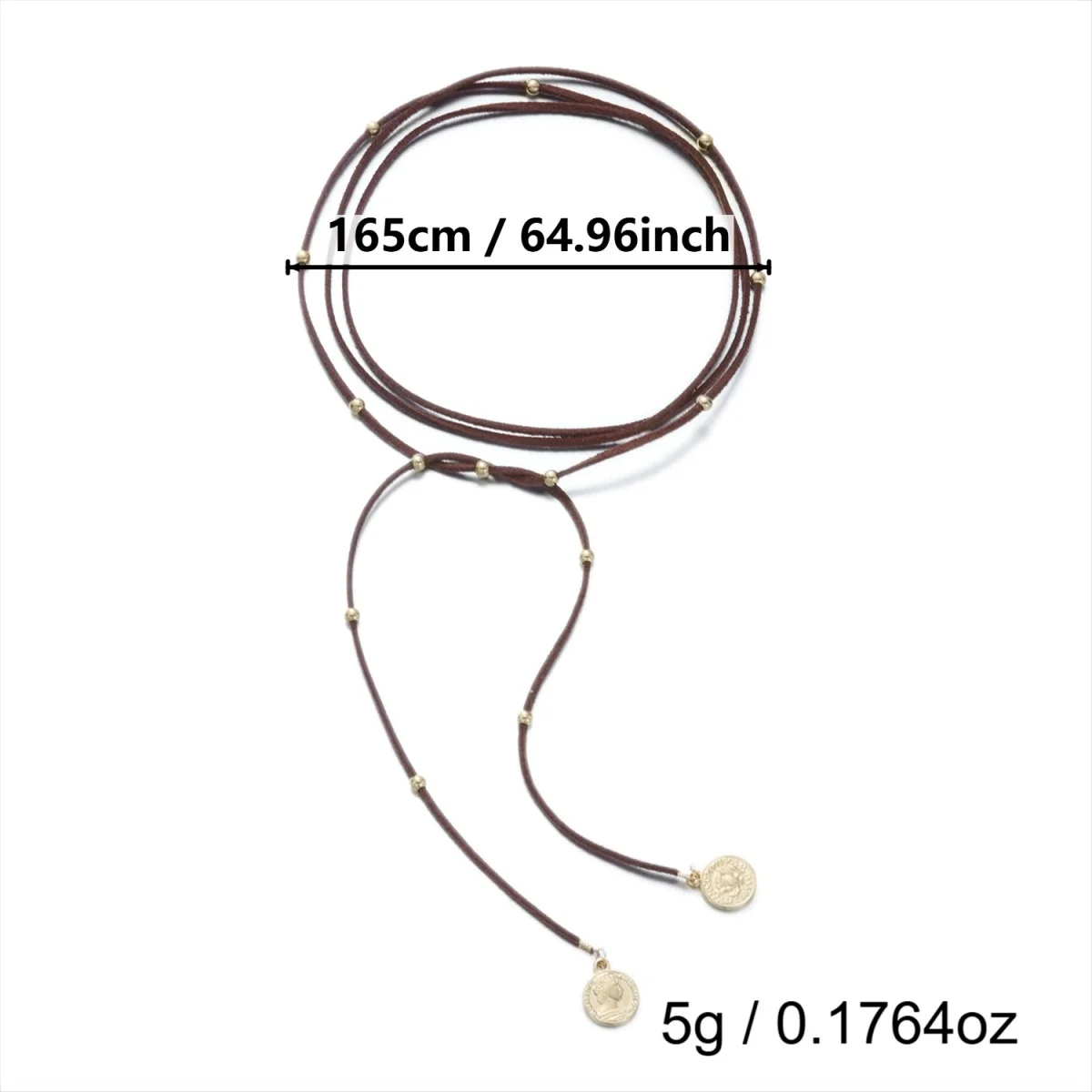 Trendige mehrschichtige Samt-Kordel-Schleifenkette für Damen und Herren, Retro-Western-Ästhetik, runde Perlen, Schleifenknoten-Choker-Schmuck. – Detail 32