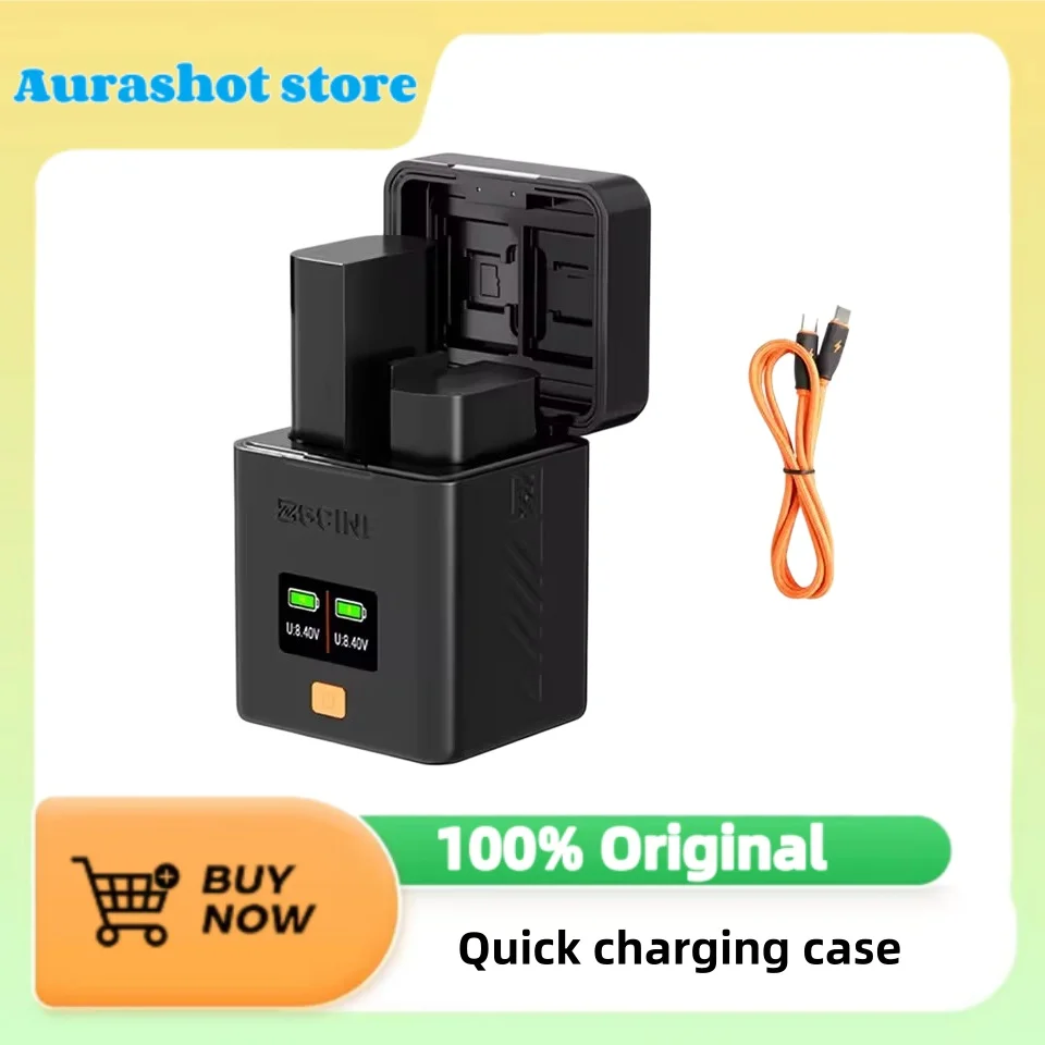 ZGCINE FZ100 NP-FW50 BLK22 Battery Charging Case PD Fast Dual Charger Charging Box for Panasonic SONY Canon LPE6 Fujifilm Nikon