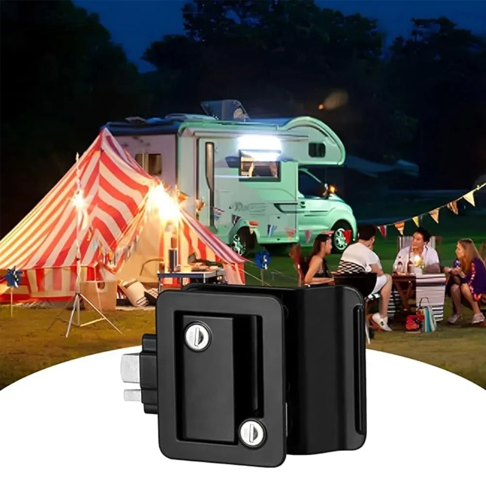 

Комплект для замены дверного замка RV с засов-лопаткой, металлический замок для входной двери RV, замок для входной двери RV с веслом для прицепа-фургона