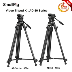 SmallRig Carbon Fiber Video Tripod AD-50 4685,Aluminium Lightweight Video Tripod AD-50Lite 4684, Outdoor DSLR Camera Head Tripod