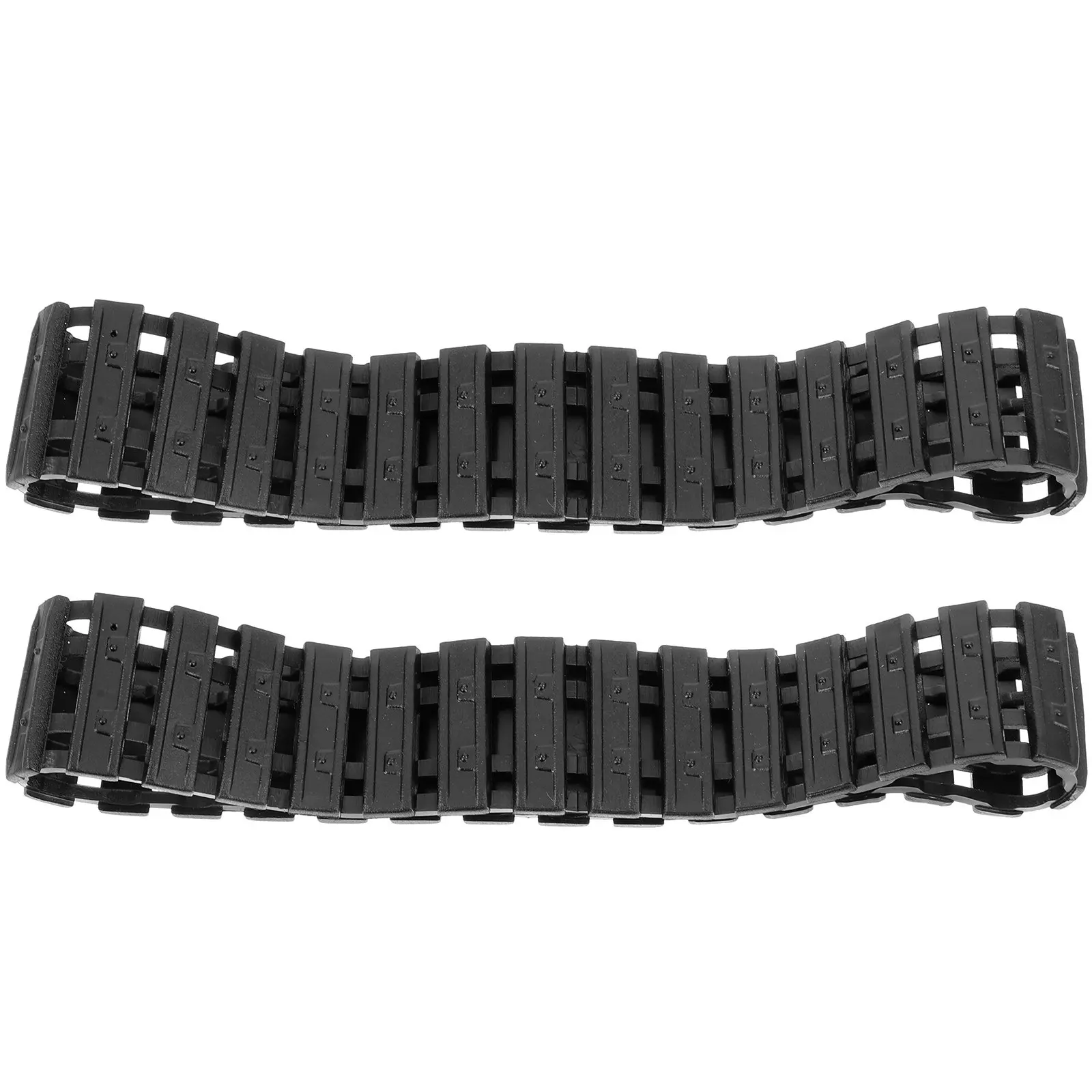 

2Pcs Replacement Plastic Tank Tracks DIY Parts for Remote Control Robot Stable Grip Efficient Movement on Rocks Ramps
