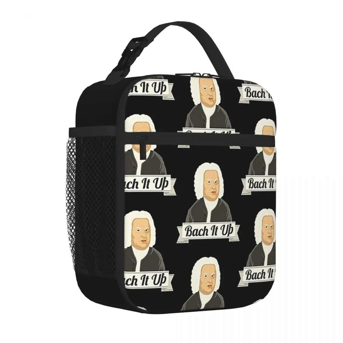 Funny Bach It Up Johann Sebastian Bach Composer Print Lunch Bags Bento Box Lunch Tote Resuable Picnic Bags Cooler Thermal Bag