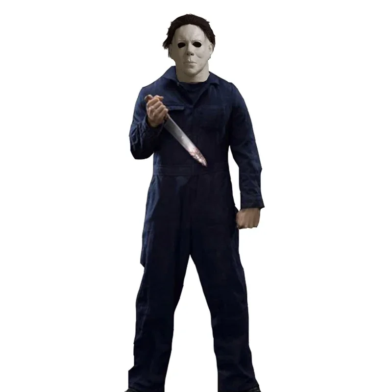 Costumi cosplay di Halloween del film Michael Myers Horror Murderer Set uniformi Maschera Maschere per la testa Festa di Halloween per uomini e donne