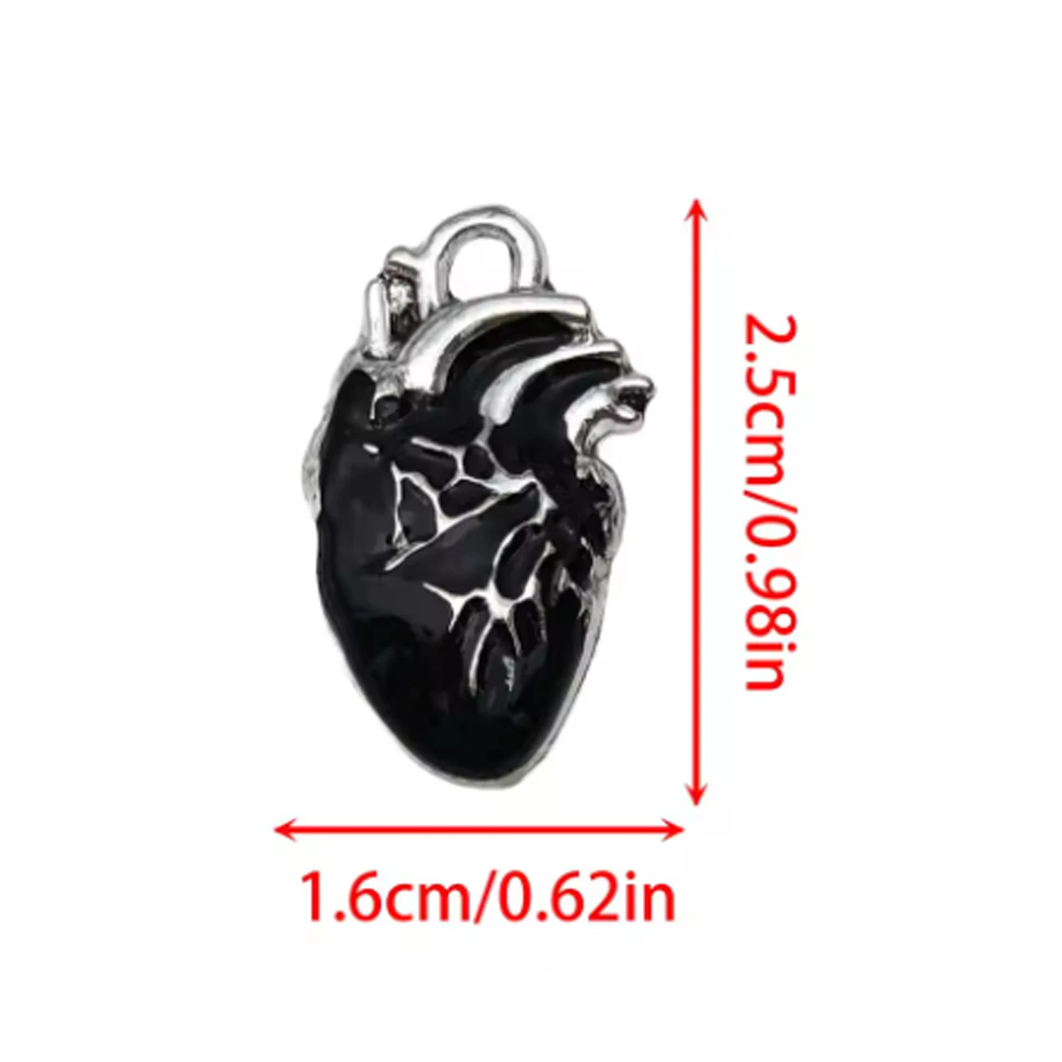 5/10 قطعة 16*25 مللي متر القوطية الإنسان الجهاز القلب سحر سبائك المعلقات ل سوار ذاتي الصنع قلادة أقراط صنع المجوهرات اكسسوارات